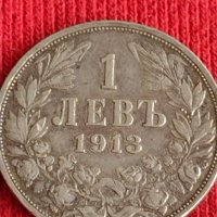 Рядка Сребърна монета 1 лев 1913г. Царство България Фердинанд първи за колекционери 30174, снимка 6 - Нумизматика и бонистика - 37789963