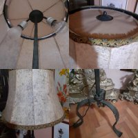 Жесток много голям антикварен лампион от ковано желязо кожа, снимка 8 - Антикварни и старинни предмети - 35064358