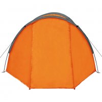 Къмпинг палатка за 4 души, сиво и оранжево, снимка 5 - Палатки - 37714348