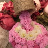 3D чаша от постояни рози подарък за влюбените Свети Валентин, снимка 4 - Декорация за дома - 27811616