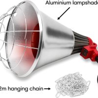 Отоплителна лампа Ledivion за домашни птици с 250 W инфрачервена топлинна крушка, снимка 2 - Лед осветление - 43611376