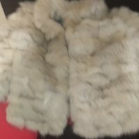 Кожено палто от сребърна лисица, късо., снимка 5 - Палта, манта - 43864198