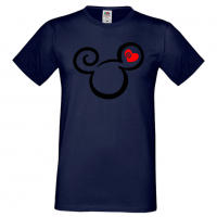 Мъжка тениска Mickey Head Love Подарък,Изненада,Рожден ден, снимка 6 - Тениски - 36576038