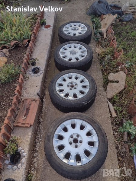 Зимни гуми Marshal 225/55/17 с лети джанти от Audi A8, снимка 1