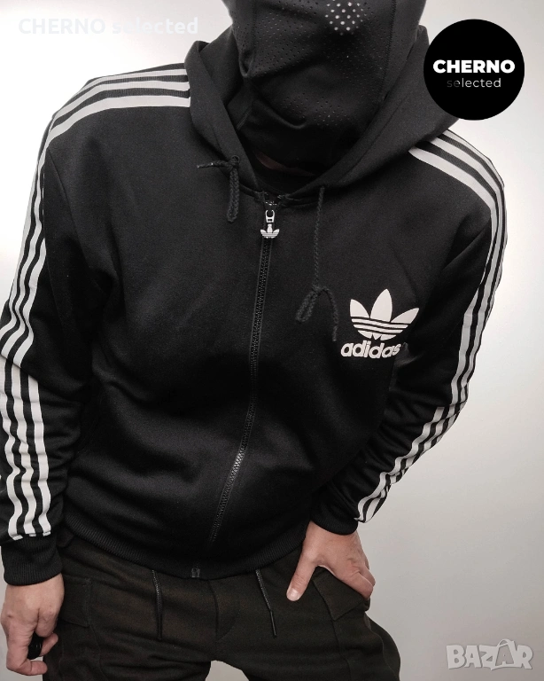 ADIDAS суичър с цип и качулка • Track Top – размер XL – Отлично състояние, снимка 1
