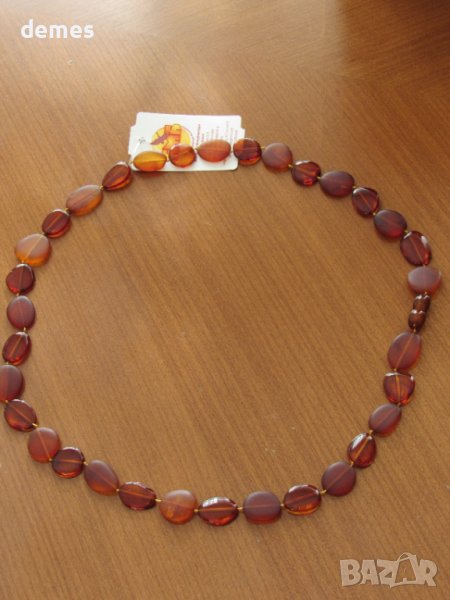 Дамско колие-овал от първокласен балтийски кехлибар, снимка 1