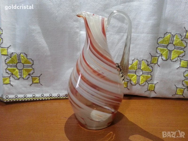 Стъклена кана тип Мурано , снимка 1