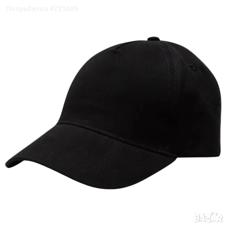 Черна универсална шапка с козирка, снимка 1