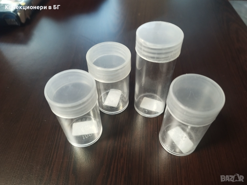 ЧЕТИРИ „ТУБУСИ“ ЗА СЪХРАНЕНИЕ НА МОНЕТИ /виж описанието/, снимка 1