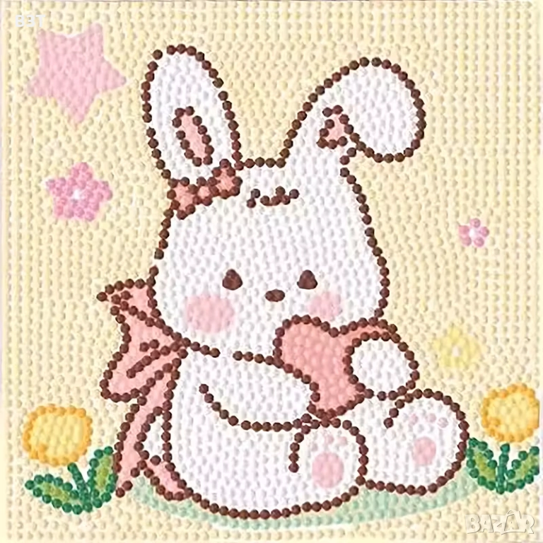 ДИАМАНТЕН ГОБЛЕН – ЗАЙЧЕ 01 /ДЕТСКИ/, снимка 1