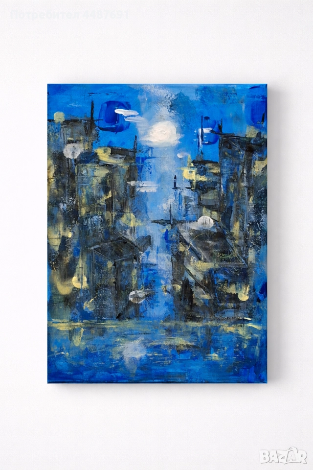 Градски Мирис - Абстрактна Картина 40х30 см., снимка 1