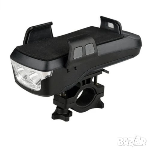 Водоустойчив фенер за велосипед 4в1 CK-2020, снимка 1