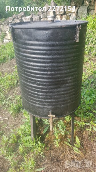 Цистерна варел котел 200 литра на стойка, снимка 1