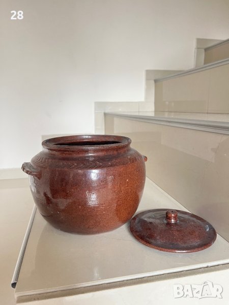 Гърне керамично с капак, снимка 1