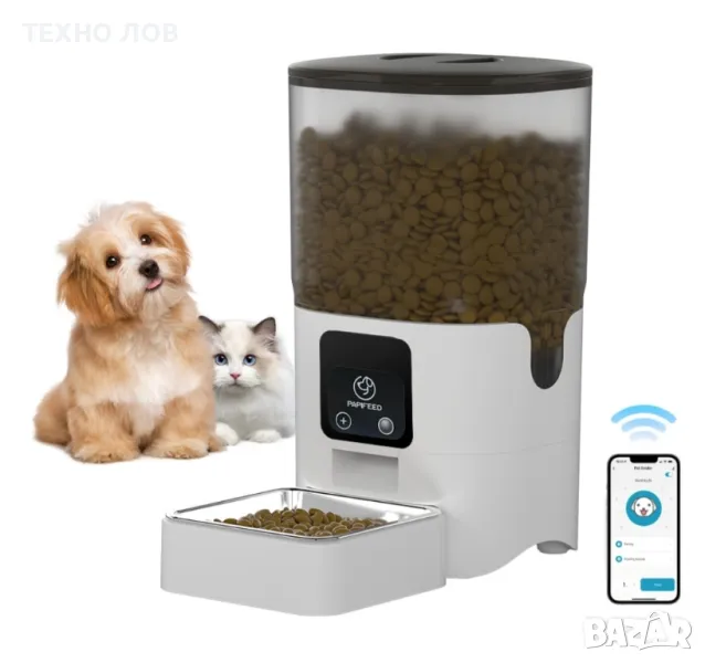 WiFi Автоматична хранилка за кучета и котки дозатор храна-PAPIFEED

, снимка 1