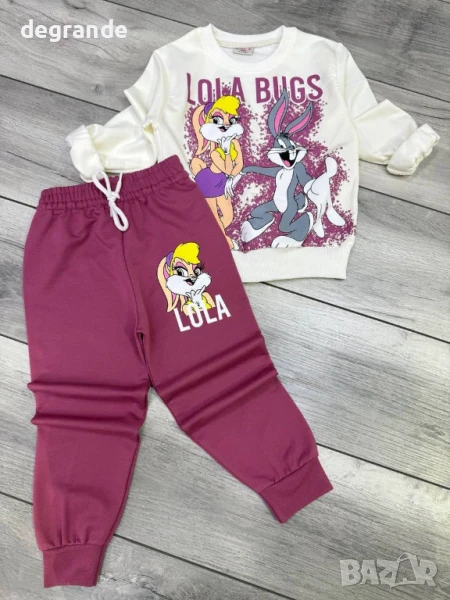 Лилав Детски комплект Lola размери за 3.4 4.5 5.6 7.8 9.10, снимка 1