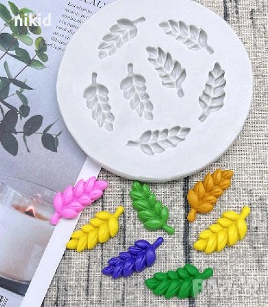 малки стръкове овес житен клас жито силиконов молд форма фондан шоколад декор украса, снимка 1