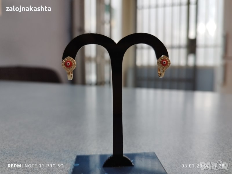 НОВИ ДЕТСКИ ЗЛАТНИ ОБЕЦИ 1,31ГР, снимка 1