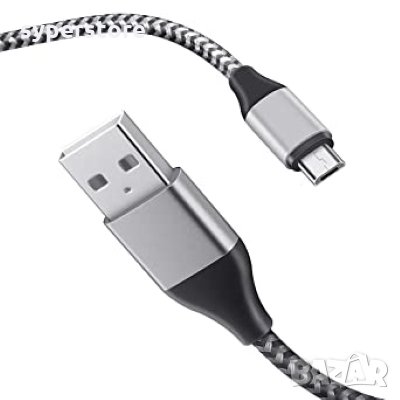 Кабел USB2.0 към MicroUSB Digital One SP00184 /1.5м Преходник USB to MicroUSB метални накрайници, снимка 1