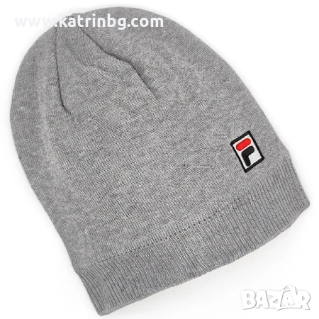 Мъжка зимна шапка с емблема в светлосив цвят Код на продукта:MSHA-22, снимка 1