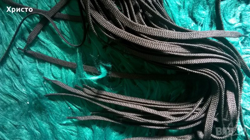 връзки за обувки и маратонки, цвят черен, дълги 180 см, снимка 1