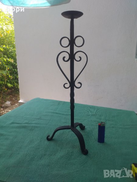 Голям свещник ковано желязо, снимка 1
