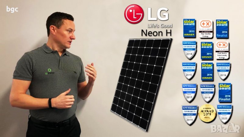 Нови LG N-Type Висок клас NeON H LG365N1T  BiFacial Двулицеви Фотоволтаични Соларни Панели, снимка 1