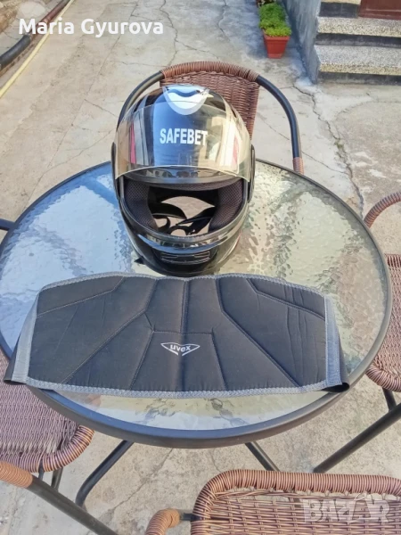 Каска и колен за мотористи , снимка 1