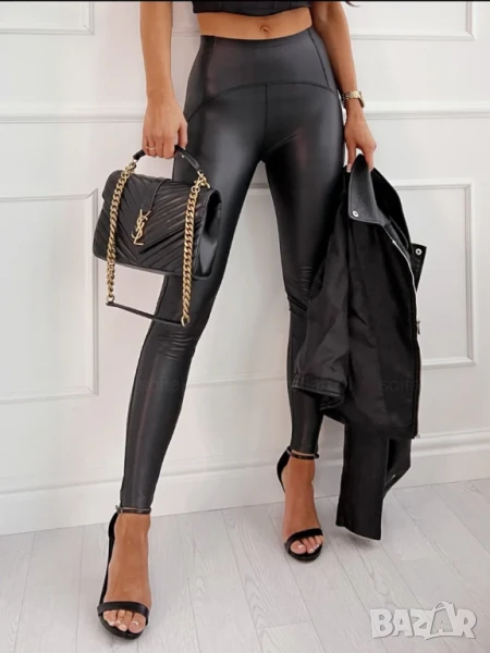 Дамски клин от еко кожа , снимка 1