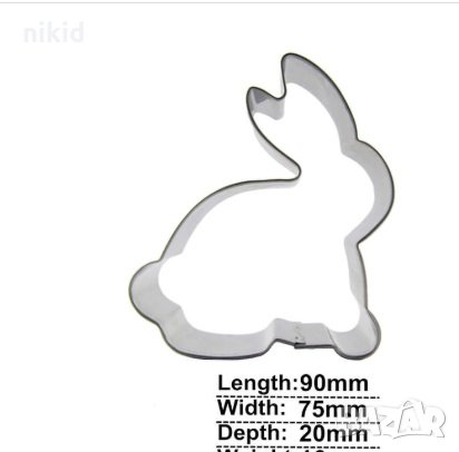 Голям Заек заек Великден метална форма резец украса бисквитки фондан, снимка 1
