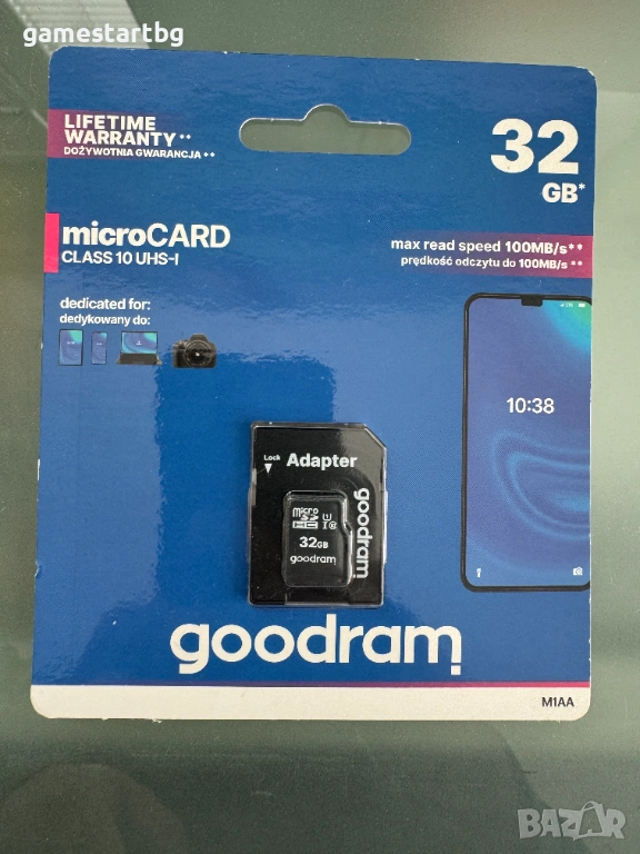 Карта памет microSDHC Goodram, 32GB, UHS I, Клас 10 , снимка 1