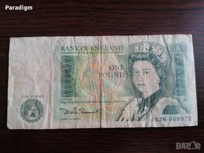 Банкнота - Великобритания - 1 паунд | 1982г., снимка 1