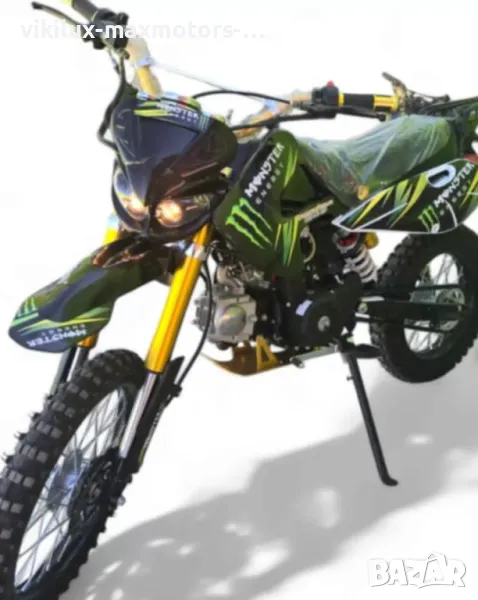 КРОСОВ МОТОР MaxMotors 125 КУБИКА 125CC с усилена рамка, нов модел от 2024г. с 2 години гаранция, снимка 1