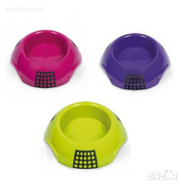 Купи за храна и вода Луна с гумени подложки - 1бр, снимка 1