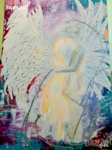 Картина "Шепот на ангел" - Докосване до небесното, снимка 1