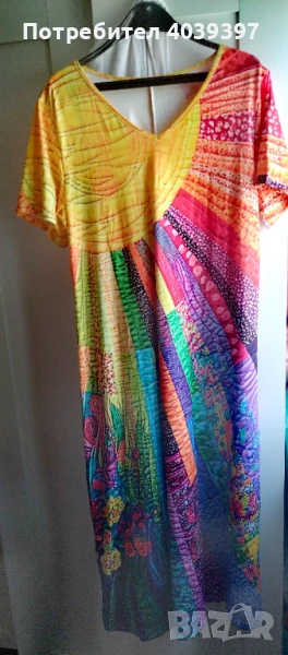 Цветна лека лятна рокля, снимка 1