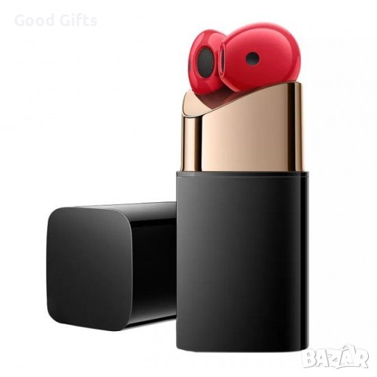 БЕЗЖИЧНИ СЛУШАЛКИ ЧЕРВИЛО FREEBUDS LIPSTICK HEADPHONES RED, снимка 1