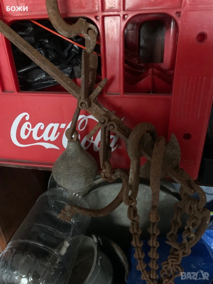 Автентичен старинен кантар – ковано желязо – XIX–XX век, снимка 1