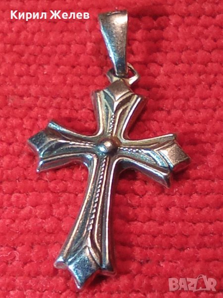 СТИЛНО ОРНАМЕНТИРАНО СРЕБЪРНО НАГРЪДНО КРЪСТЧЕ СРЕБРО 925 КРЪСТ МАЙСТОРСКА ИЗРАБОТКА 39930, снимка 1