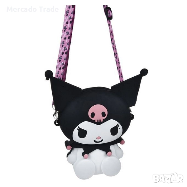 Силиконова чантичка Mercado Trade, За момичета, Черен-Бял, снимка 1