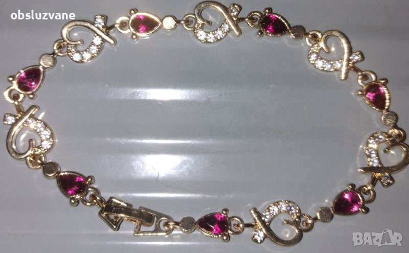 Гривна с кристали и Рубини, снимка 1