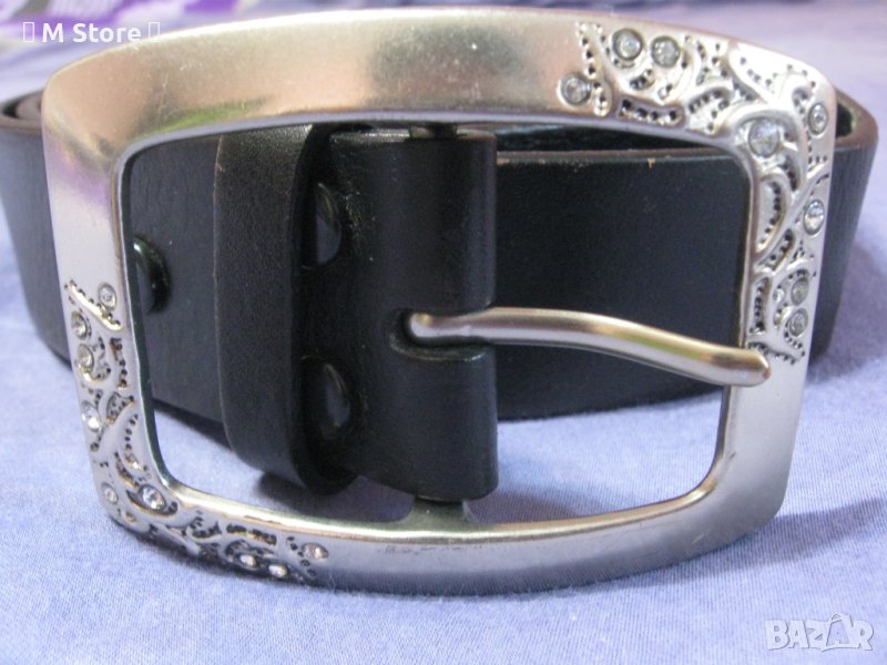 TCM черен колан естествена кожа, снимка 1