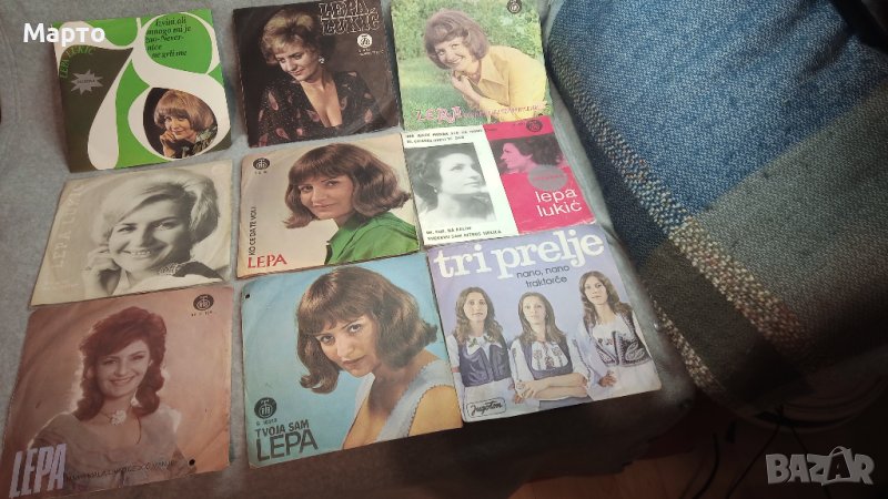 Малки сръбски грамофонни плочи Лепа Лукич, Трио общо 9 бр, снимка 1