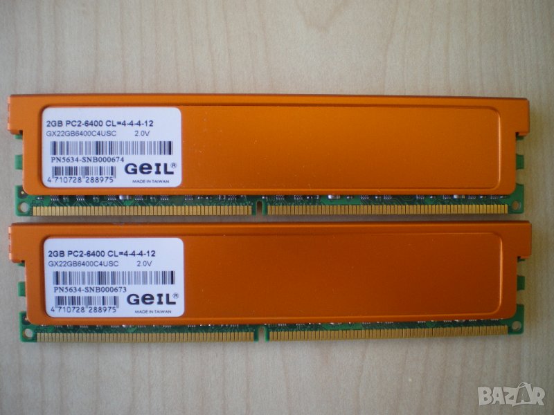 Рам памет Geil 4GB (2x2GB) DDR2 PC2-6400 800MHz, снимка 1