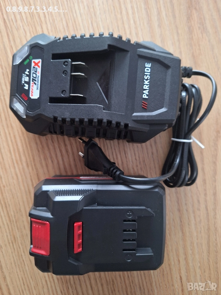 бързо зарядно 20В 4.5А на Парксайд и батерия 4А 20V Parkside , снимка 1