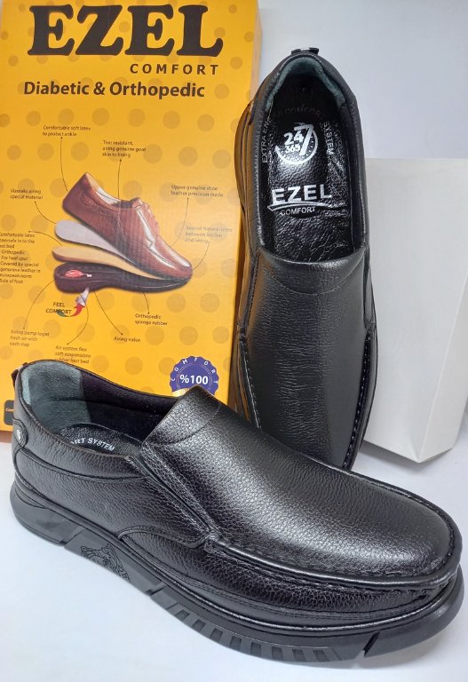 Мъжки обувки без връзки EZEL от естествена кожа за проблемни крака в  Ежедневни обувки в гр. София - ID39200708 — Bazar.bg