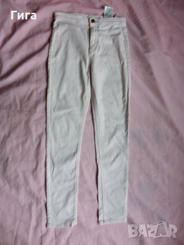 Бледорозови дънки клин НМ, снимка 1 - Детски панталони и дънки - 33103806