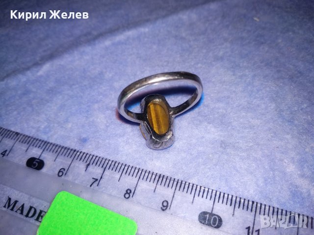 СКЪПОЦЕНЕН МОДЕН АРТ ПРЪСТЕН с ЮВЕЛИРНО ШЛИФОВАН КАМЪК ТИГРОВО ОКО 36994, снимка 10 - Пръстени - 39747680