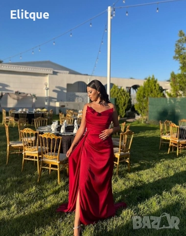 ⭐️Дълги сатенени рокли с цепка