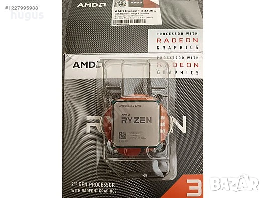 Процесор AMD Ryzen™ 3 3200G, 6MB, 4.0GHz, Radeon™ RX Vega 8 Graphics с Wraith Stealth cooler 